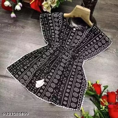 Kids kaftan Printed Rayon Girls Kaftan/ Kids kaftan for girls