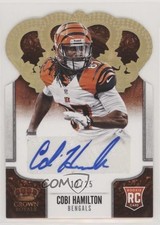 2013 Crown Royale Gold Holo Die-Cut Signatures 12/25 Cobi Hamilton #121 Auto 0c2