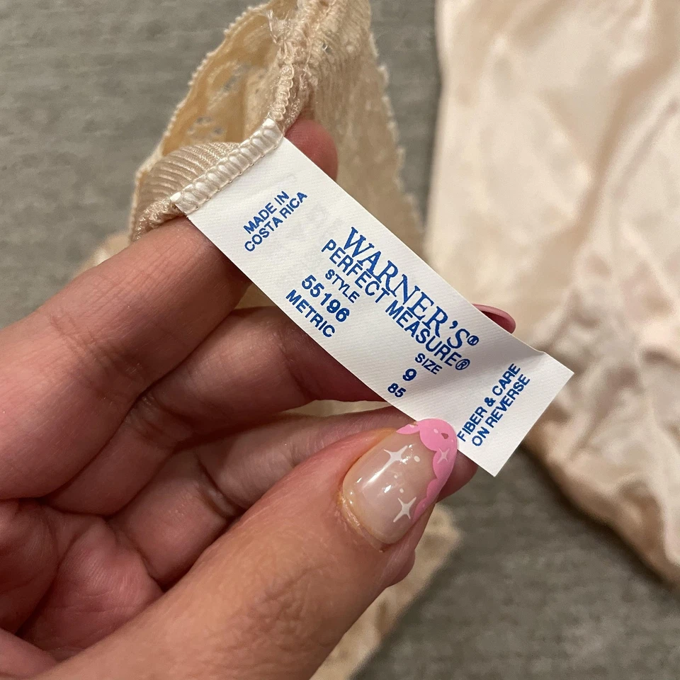 Lote de 9 bragas vintage Warners medida perfecta para mujer de nailon sedoso brillante años 80 Foto 3 de 4