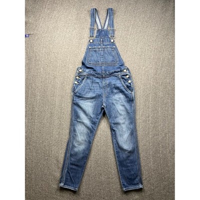 Gap Slouchy Overalls Women XS Medium Indigo Denim Bib Jean Jumpsuit 660502-00