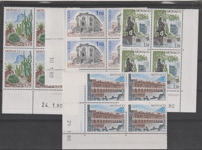 1980 München Ansichten Und Denkmale 4 Val.n ° 1214/1217 Vierzeiler