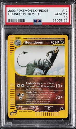 Pokemon Houndoom Reverse Holo Skyridge 12/144 PSA 10 Gem Mint
