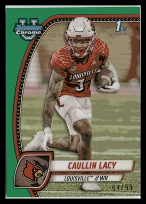 2024 Bowman University Chrome #40 Caullin Lacy Green Refractor #/99