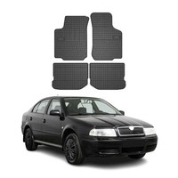 Omac Gummi FußMatten FüR Skoda Octavia 1996-2010 Automatten Gummi Tpe Schwarz 4X
