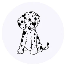 24 x 'Dalmation Puppy' Stickers (SK00015526)