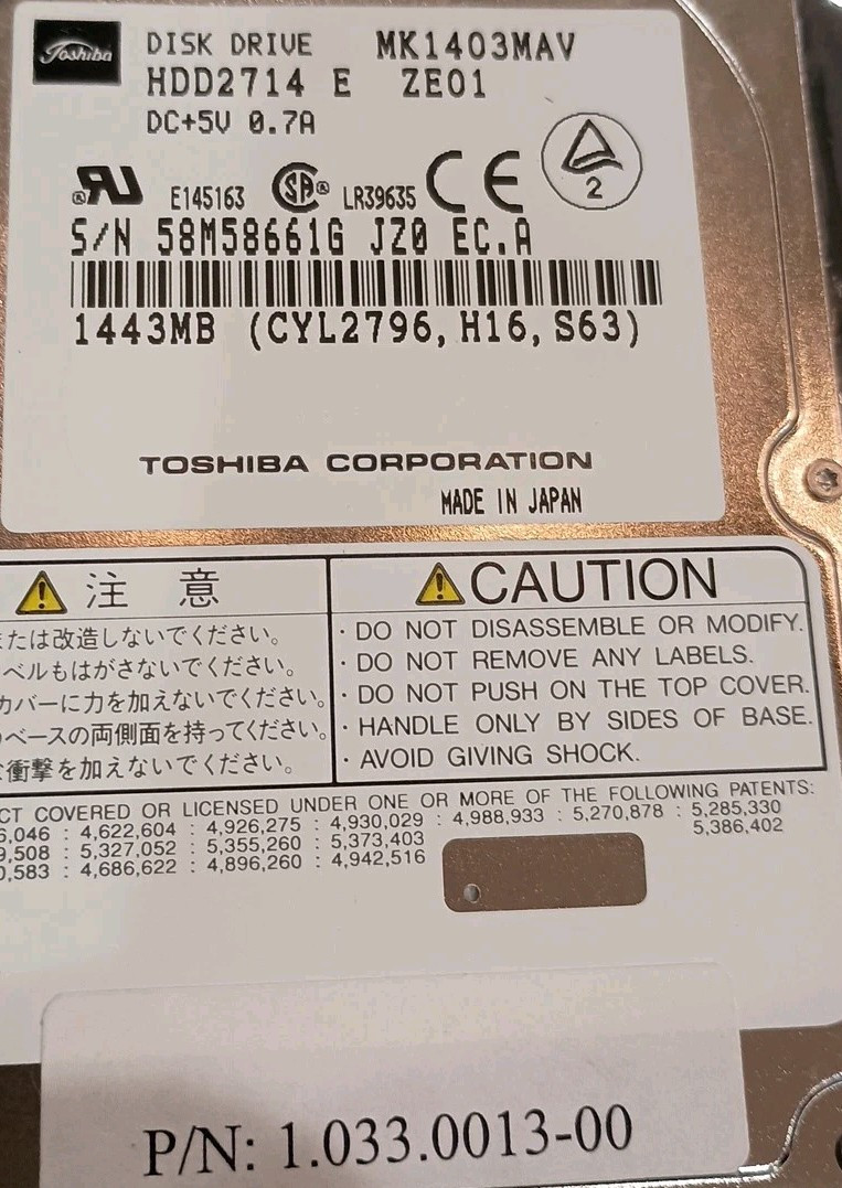 TOSHIBA ネオハロビーム 50w 19個 TOSHIBA MK1403MAV 1443MB NOTEBOOK LAPTOP HDD FESTPLATTE HARD DISK