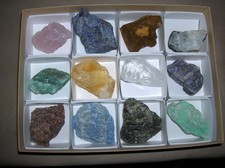 12pc Gemstone Tumbling rough T0103