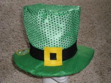 Irish LEPRECHAUN HAT Felt SHINY TOP St Patrick's DAY NEW Costume
