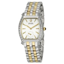 Bulova Accutron 65R102 Saleya Diamond Gold Silver Tone Women's Watch 995
