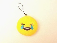 Plush Tears of Joy 3" Emoji Leather Cord Polyster Key-chain