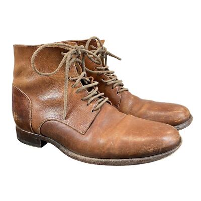 Buttero Italy Leather Lace Up Ankle Boots Men display picture 2