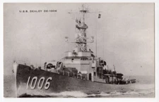 1953-1972 Destroyer Escort DE-1006 USS Dealey Arnold Art Store Original Postcard