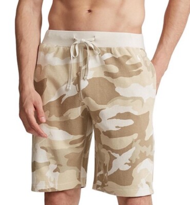 Polo Ralph Lauren RRL Khaki Camo Drawstring Lounge Shorts Mens