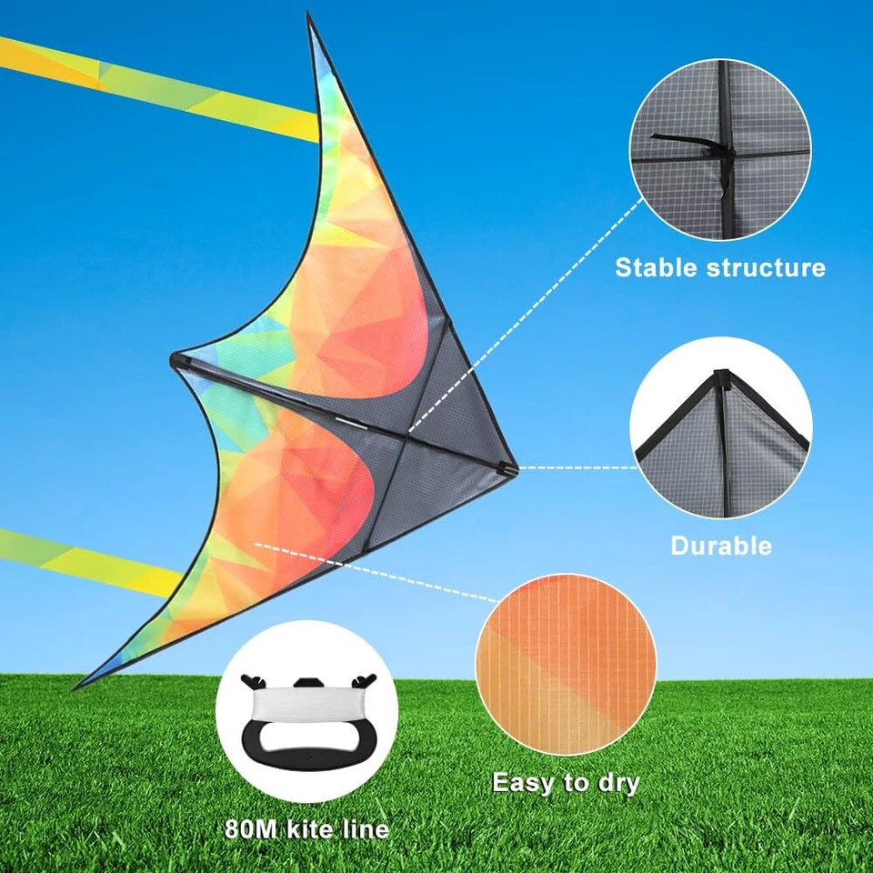 Grand Cerf-Volant Delta pour Enfants et Adultes Cerf-Volant Delta Beach Jeux ... - Photo 3/4