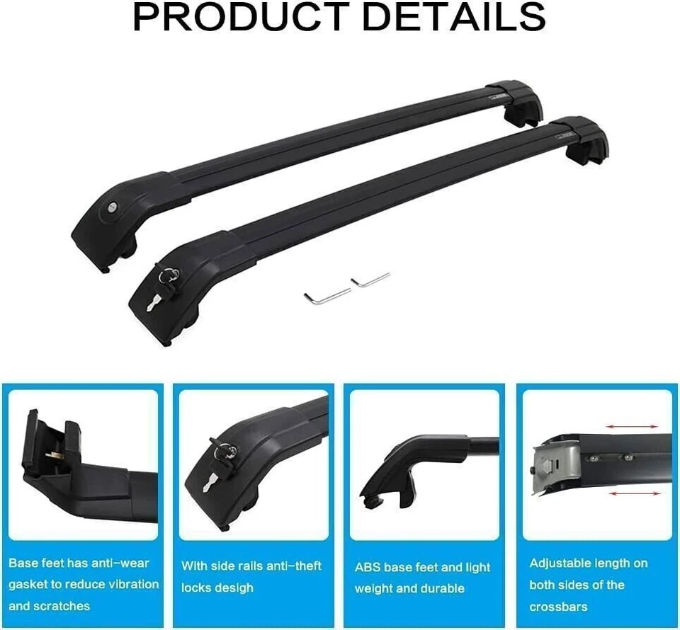 适用于本田 HR-V HRV Sport Vezel 2022 2023 车顶轨道架横杆横杆 — 第 2/4 张图片