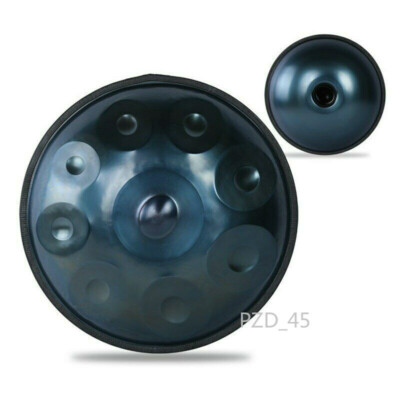 22in 9 Note D Light Handpan Hand Beat Drum Nitride Steel Percussion Instrument