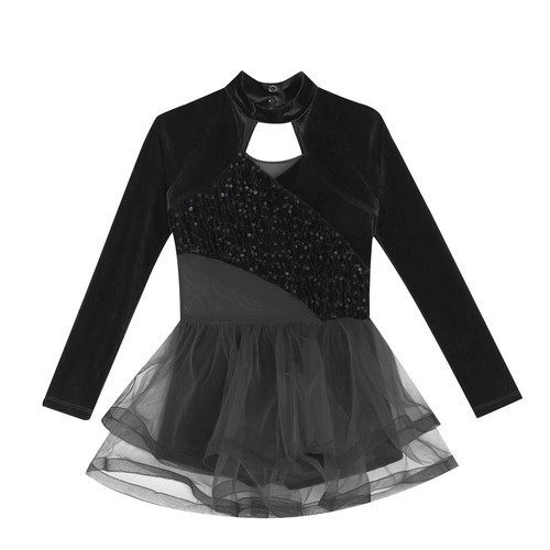 Niños Niñas Vestido Terciopelo Ropa de Baile Disfraz Apto para la Piel Lentejuelas Llamativas - Imagen 39 de 57