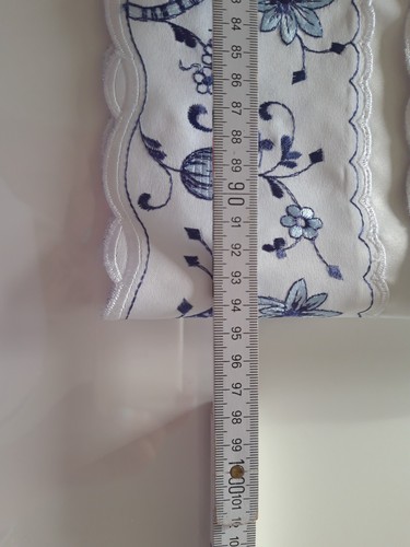 Zwiebelmuster Tischdecke Tafeltuch Plauner Spitze 190cm x 106cm - Bild 3 von 4