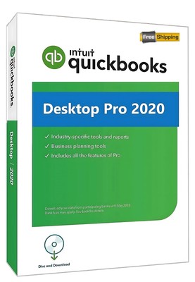 Quick Books Desktop Pro 2020 | Lifetime License Key | DVD | Only for Windows