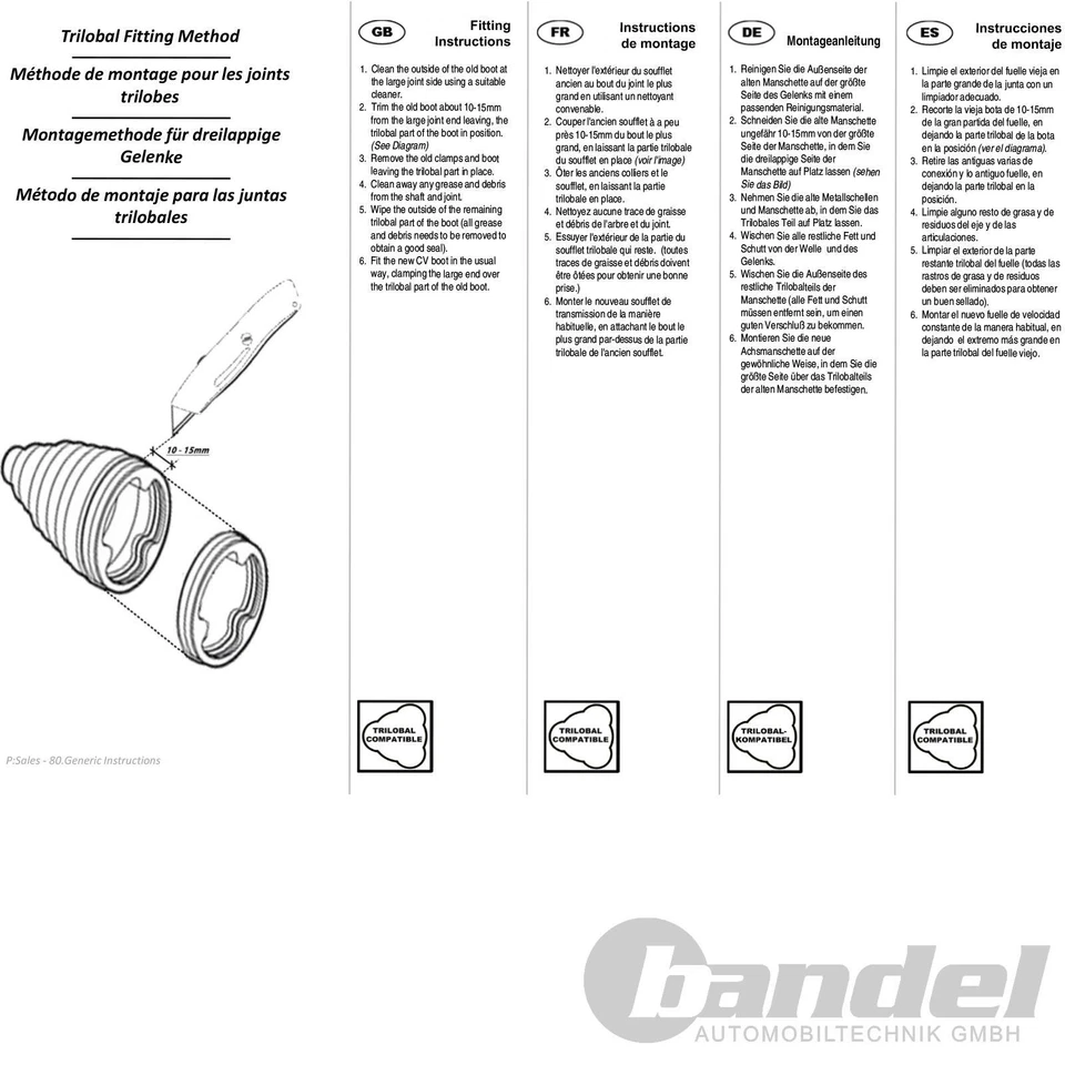 UNIVERSAL Quick Fit ACHSMANSCHETTE zum KLEBEN KLEBEMANSCHETTE ANTRIEBSWELLE PKW - Bild 4 von 4
