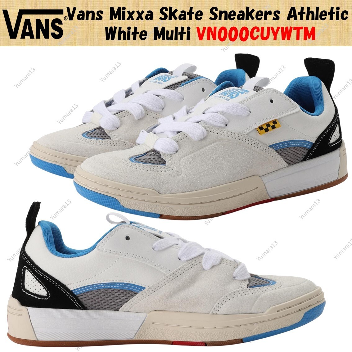 国内発◆VANS◆ミキシャ Skate Mixxa VN000CUYWTM ATHLETIC WHIT Vans Mixxa Skate Sneakers Athletic White Multi VN000CUYWTM