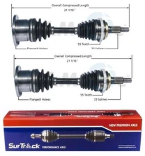 SurTrack Pair Set of 2 Front CV Axle Shafts For Chevrolet Blazer GMC K1500 4WD