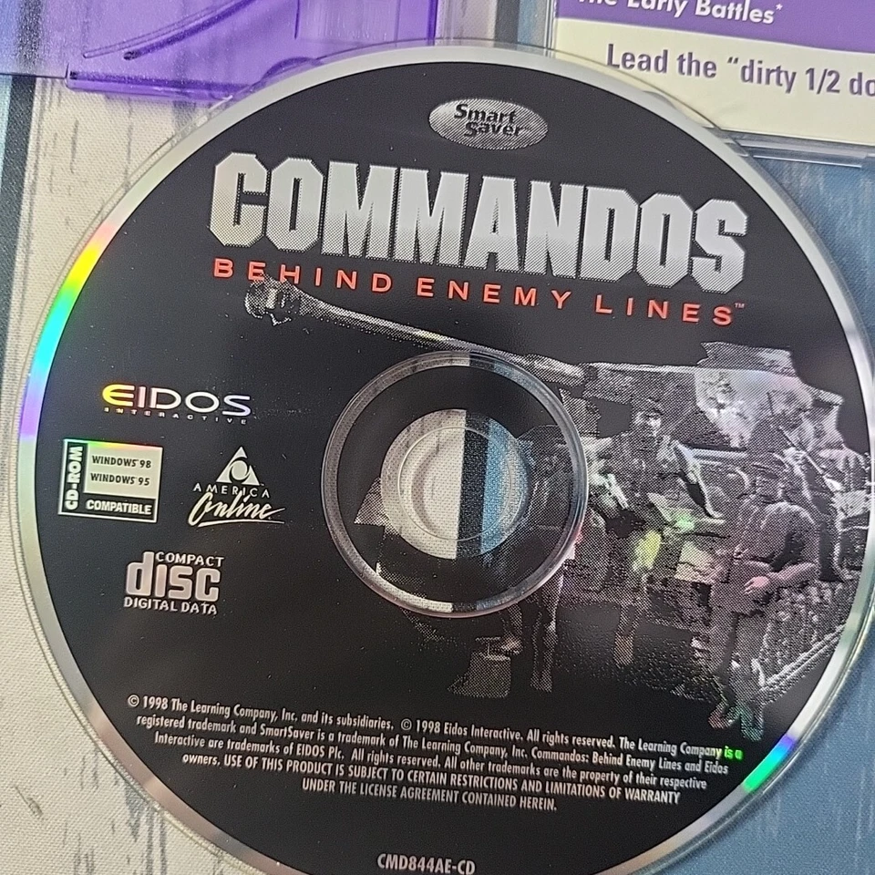 Commandos 1 Behind Enemy Lines PC CD Military Tactic Video Game VTG W/Tomb Demos - Image 4 of 4