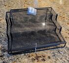 New ListingMind Reader 3 Tier Metal Mesh Kitchen Storage Organizer, 2 Pcs, Black