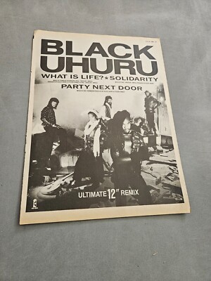 TPEEP195 MAGAZINE ADVERT 11X8'' BLACK UHURU - WHAT IS LIFE? SOLIDARITY 