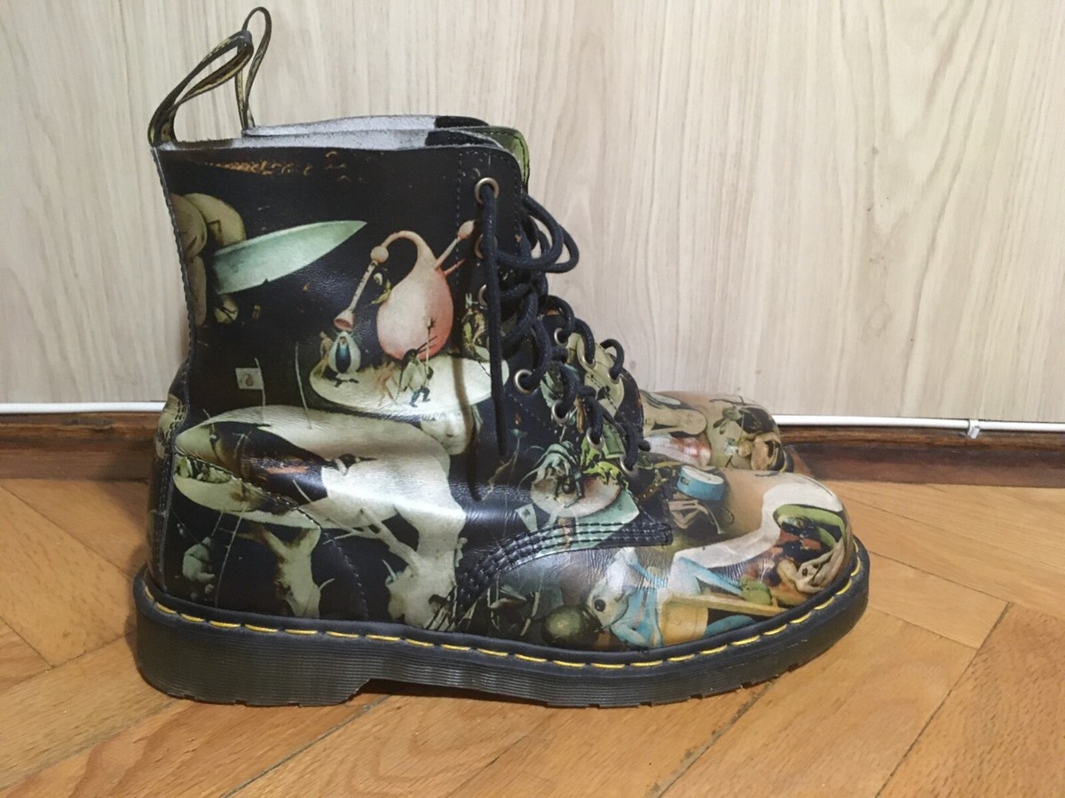 RARE dr martens x bosch the garden of earthly delights mens boots