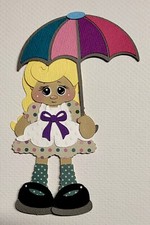 April Mini Calendar Girl Blonde Hair. Scrapbook, Card making Paper Piecing