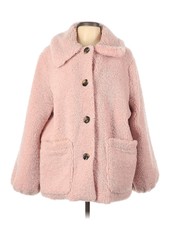 Gal Meets Glam Women Pink Faux Fur Jacket L