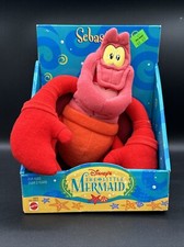 Disney Little Mermaid Sebastian Plush Soft Toy RARE by Mattel NEW IN BOX 