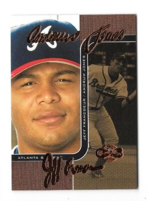 2006 TOPPS CO-SIGNERS #31C JEFF FRANCOEUR,ANDRUW JONES /115 GOLD CHANGING FACES