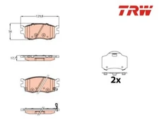 Brake Pad Set, Disc Brake TRW GDB3626 for Hyundai i20