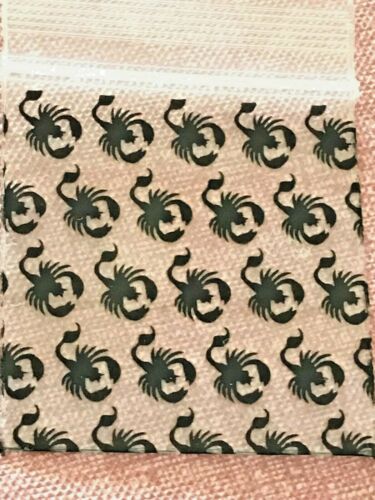 100 KLEINE BAGGIES 1515 1,5" X 1,5" MINI wiederverschließbare POLY DESIGNER TASCHE SKORPION - Bild 1 von 12