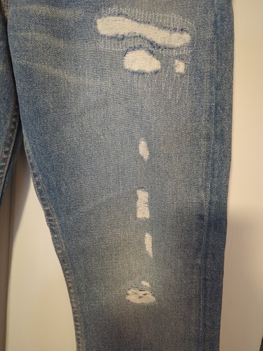 Levi’s 505C Cropped Distressed Jeans Women’s Size 30 Orange Tab NWT Slim Straigh - Picture 6 of 18