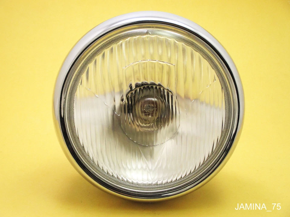 Suzuki RV50 RV75 RV90 RV125 VAN VAN Headlight +Bulb + Steel Metal Bucket Case 6" - Image 3 of 4