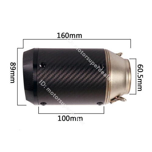 Slip for Yamaha YZF R6 2006-2023 Exhaust Link Pipe Muffler Tips Modified System - Picture 5 of 10