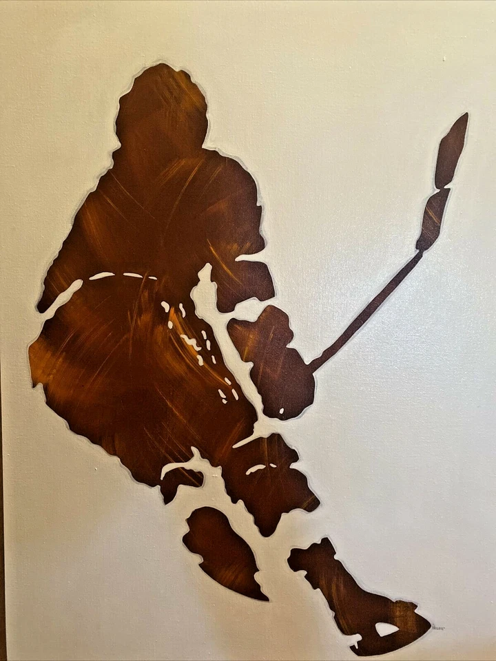 Эдди Пауэлл TaoGaea поп-арт картина хоккеист «ШАЙБА» подписанный РЕДКИЙ ВИНТАЖНЫЙ - Изображение 2 из 4