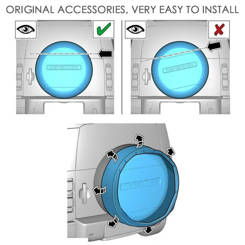 Spare Wheel Tire Tyer Cover Fits Land Rover Defender 90 110 130 OCTA 2020-2026 — 第 4/4 张图片