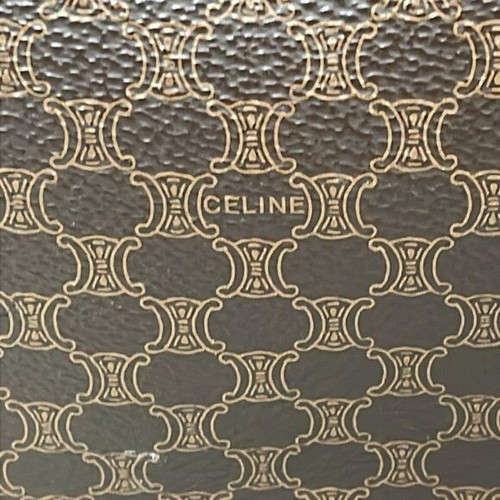 Celine Brown Macadam Briefcase Business Laptop Bag Top Handle - Picture 3 of 16