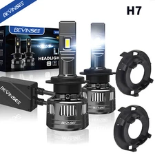 H7 LED Headlight Bulb low Beam w/ Socket Adapter Clip For Hyundai Elantra Tucson