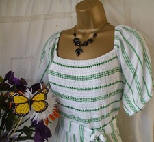 👗***MONSOON PRE OWNED "WHITE STRIPED" DRESS SIZE EXTRA LARGE***👗