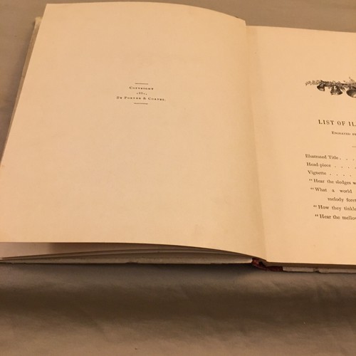 "THE BELLS" Edgar A Poe John C Winston 1881 Illustrated The Holly XMAS Edition - Picture 12 of 24
