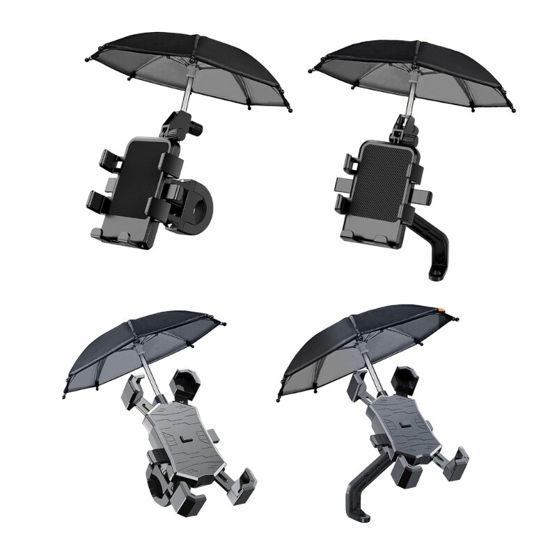 Portable Mini Phone Umbrella Bracket for Motorcycle Bike Handlebar Navigation Holder
