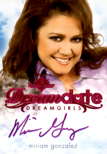 2016 Bench Warmers Dreamdate Dreamgirls Miriam Gonzalez Auto PURPLE Autograph - 第 1/2 張圖片