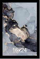 1 Pack Black 16x24 Picture Frame Poster Frames for 16 by 24 Poster Photo Canvas