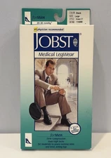 JOBST Men Black Compression Knee High Stocking Socks 20-30 mmHg Size L Large