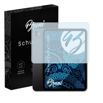 Bruni 2x Folie für Apple iPad Pro 11 2025 Schutzfolie Displayschutzfolie